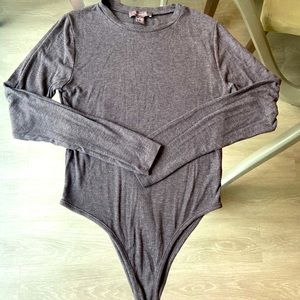 Grey Long Sleeve Bodysuit by Primark